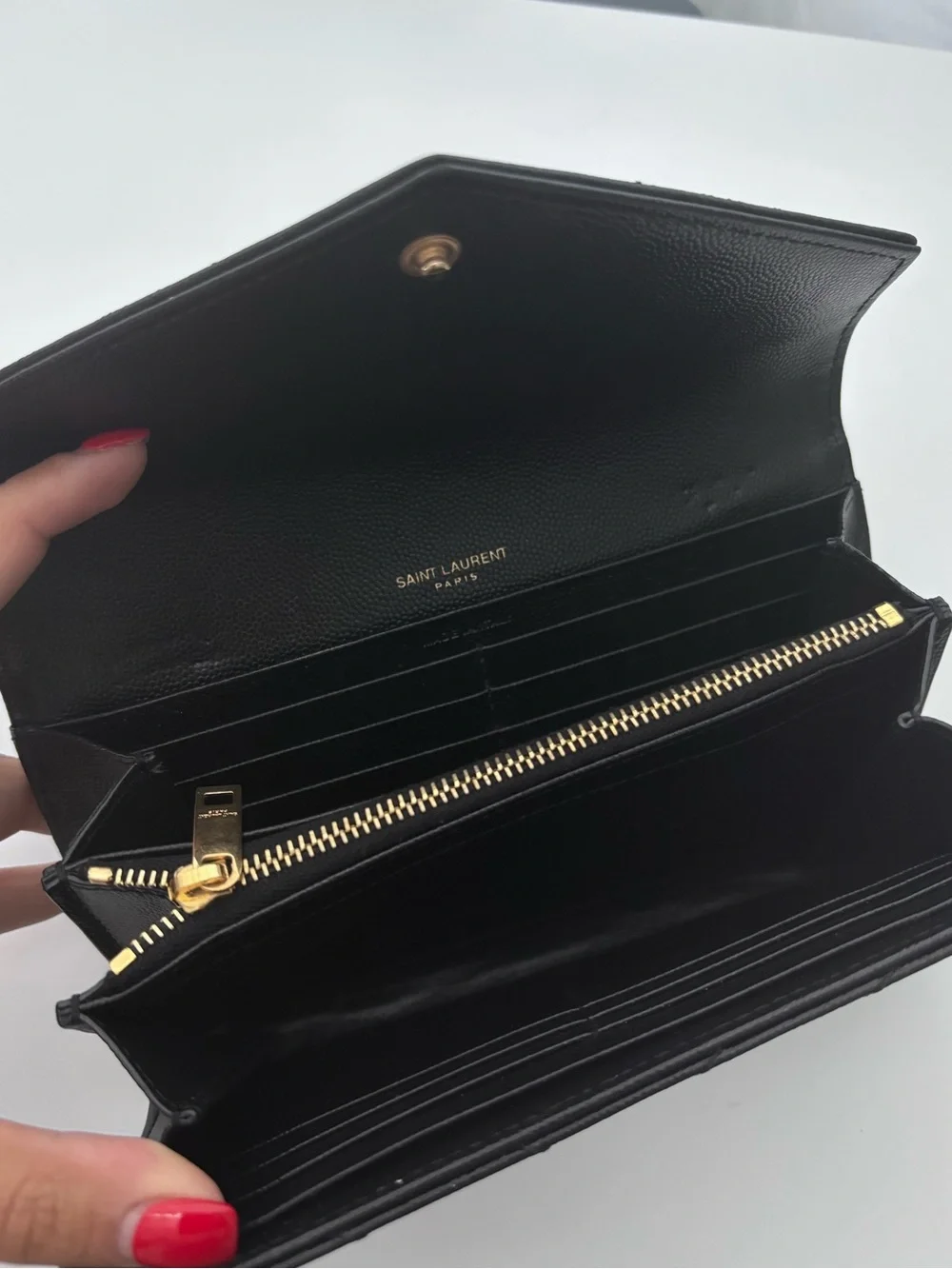 Saint Laurent Monogram Matelassé Leather Flap Wallet